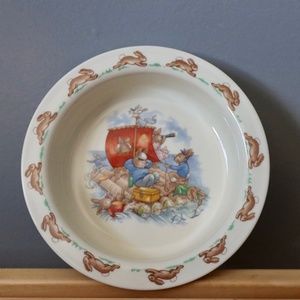 Vintage 1936 Royal Doulton Bunnykins Bowl - English Fine Bone China